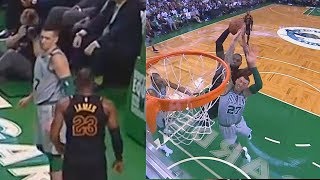 LeBron James Stares Down Daniel Theis After Almost Ending His Career with Dunk!