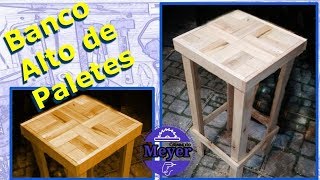 ✅ Como Fazer Banco alto de Paletes #Reciclagem #Paletes
