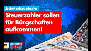 Abzocke: Steuerzahler sollen für Bürgschaften aufkommen! - AfD-Fraktion im Bundestag