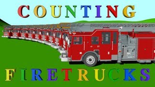 Number Counting Firetrucks - Learning for Kids