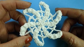 Спиральная снежинка Crochet snowflake
