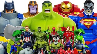 Hulk, Hulkbuster vs Thanos! Avengers Go~! Superman, Batman, Iron Man, Captain America, Spider-Man
