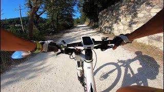 4K MTB strade e sterrati Conero - sterrato cimitero Sirolo - la salita della morte - 23.8.2018