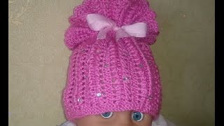 Вязаная шапочка! knitting. Вязание для начинающих.