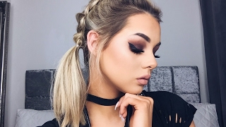 VALENTINES DAY MAKEUP LOOK | SMOKEY EYE AND NUDE LIP