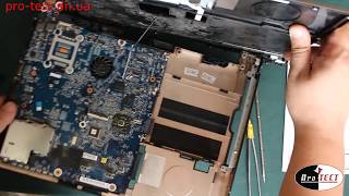 Как разобрать ноутбук Samsung NP R25E. Чистка ноутбука в Макеевке. Ремонт ноутбука Макеевка.