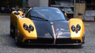 Yellow Pagani Zonda Cinque Roadster