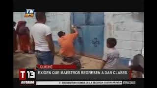 Padres de Quiché toman medidas para exigir regreso de maestros
