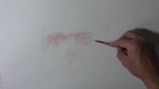 Portrait à main levée, homme sanguine grasse - portraitfacile.com