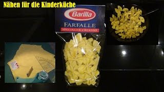 Nähen für die Kinderküche / DIY Farfalle aus Filz / Geschenkidee  für Kinder