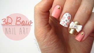 Cute 3D Bow Nail Art