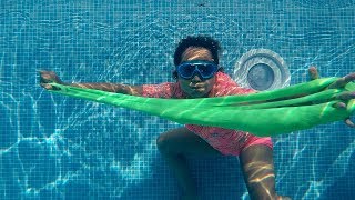 TIANA SWIMMING WITH GIANT SLIME DEEP UNDERWATER!!