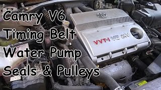 Toyota Camry V6 3MZ-FE Timing Belt, Water Pump, Seals & Pulleys Replacement