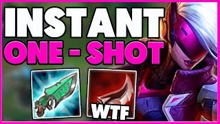 INSTANT ONE-SHOT 1V9 KATARINA BUILD (UNREAL DAMAGE) - League of Legends