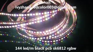 144led black pcb sk6812 rgbw pixel led strip