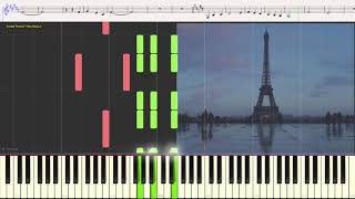 Под небом Парижа - Эдит Пиаф (Ноты и Видеоурок для фортепиано) (piano cover)