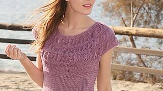Pletena moda/ Вязание свитера сверху. Кокетка по кругу резинкой  crochet
