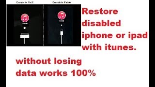 how to fix disabled iPhone/ipad without losing data easy 100% fix no iTunes 2018 latest solution