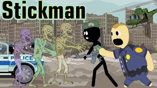 Stickman mentalist.  Sergeant Bill and Cop Noob vs Zombie