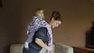 Créer l'assise en portage dos + kangourou dos (create a seat + rucksack)