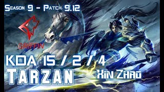 GRF Tarzan XIN ZHAO vs LEE SIN Jungle - Patch 9.12 KR Ranked