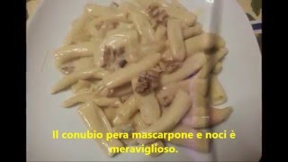 Pasta pere gorgonzola e noci