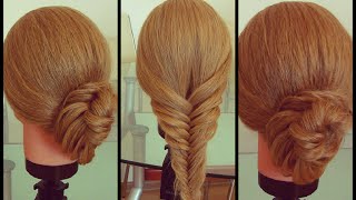 Коса Рыбий хвост и пучок из неё. Очень просто. Видео-урок. Hairsryle tutorial