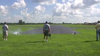 T REX 700 vs 700 flybarless Drag races Owatonna MN RC Modelers Rotary Ringout 2010