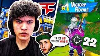 IF YOU WIN, YOU MOVE INTO THE FAZE HOUSE (Fortnite Challenge W/ Little Brother)