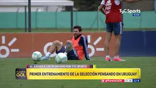 La Selección Argentina se entrenó con la mente puesta en Uruguay