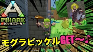 PS4『PIXARKピックスアーク』＃９５やっぱりこれだね！モグラピッケル♪pixarkマイクラ風ARK恐竜ワールド