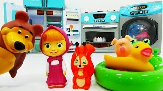 Видео про игрушки. Маша и Медведь: пирог Мишке