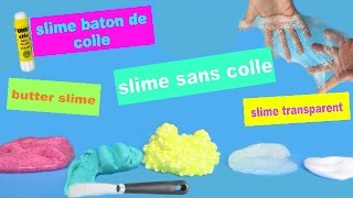 5 Recettes slime qui marchent à tous les coups (slime bâton de colle + slime transparente)┃Reva ytb