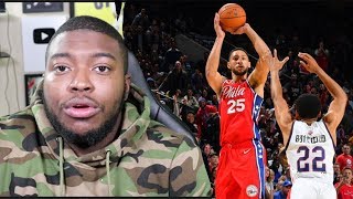 Ben Simmons Makes FIRST NBA THREE REACTION! CAN HE KEEP IT UP?| FERRO REACTS SPORTS