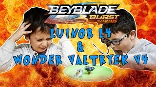 BeyBlade Burst Turbo Luinor L4 and Wonder Valtryek V4