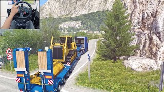 Scania S730 - Bulldozer Delivery | Euro Truck Simulator 2 | Logitech g29 gameplay