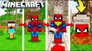 ŻYCIE SPIDERMANA W MINECRAFT || OD NARODZIN DO ŚMIERCI