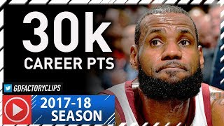 LeBron James Full Highlights vs Spurs (2018.01.23) - 28 Pts, 9 Reb, 30.000 Career Points!