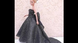 Сошьем длинное платье со шлейфом для Барби. Sew a long dress with a train.