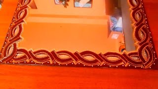 Украшение зеркала. Акриловая краска. Точечная роспись. Мастер-класс.
