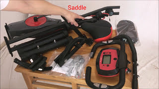 PLENY Folding Upright Exercise Bike with Resistance Bands Video Assembly