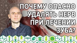 35. Почему опасно удалять нерв при лечении зуба?