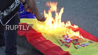 Spain: Anti-fascists and far-right groups take to Barcelona streets on Columbus Day