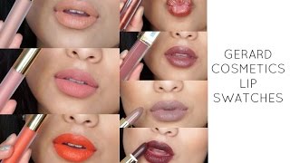 Gerard Cosmetics Lip Swatches