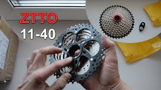кассета ZTTO 11-40 с Алиэкспресс, Внешний вид обзор. Переход на сингл систему