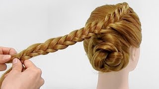 浴衣に似合うアップスタイル　片側だけ編込みで簡単出来るヘアアレンジ