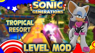 Sonic Generations - Tropical Resort Level Mod as Rouge the Bat!