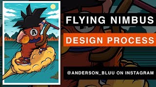 Goku x Adidas ZX500 RM Sneaker Art Print Design Process Video With Anderson Bluu