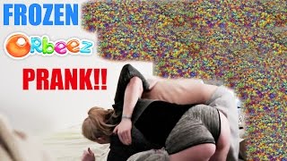 100000000 FROZEN ORBEEZ ON GIRLFRIEND PRANK!!