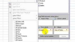 How to Create Pivot Tables in Excel 2007
